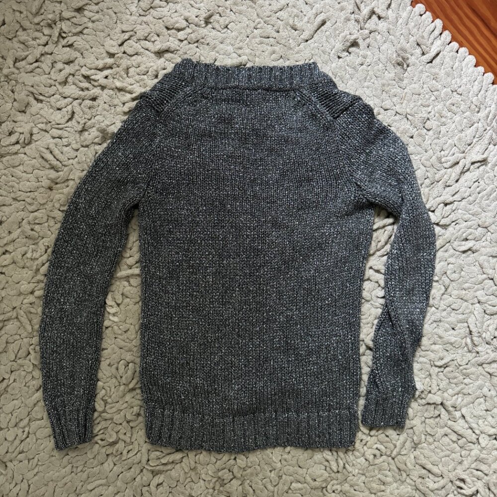 EUC J.Crew Gray/Silver Button Down Cardigan Sz XS - Picture 5 of 5